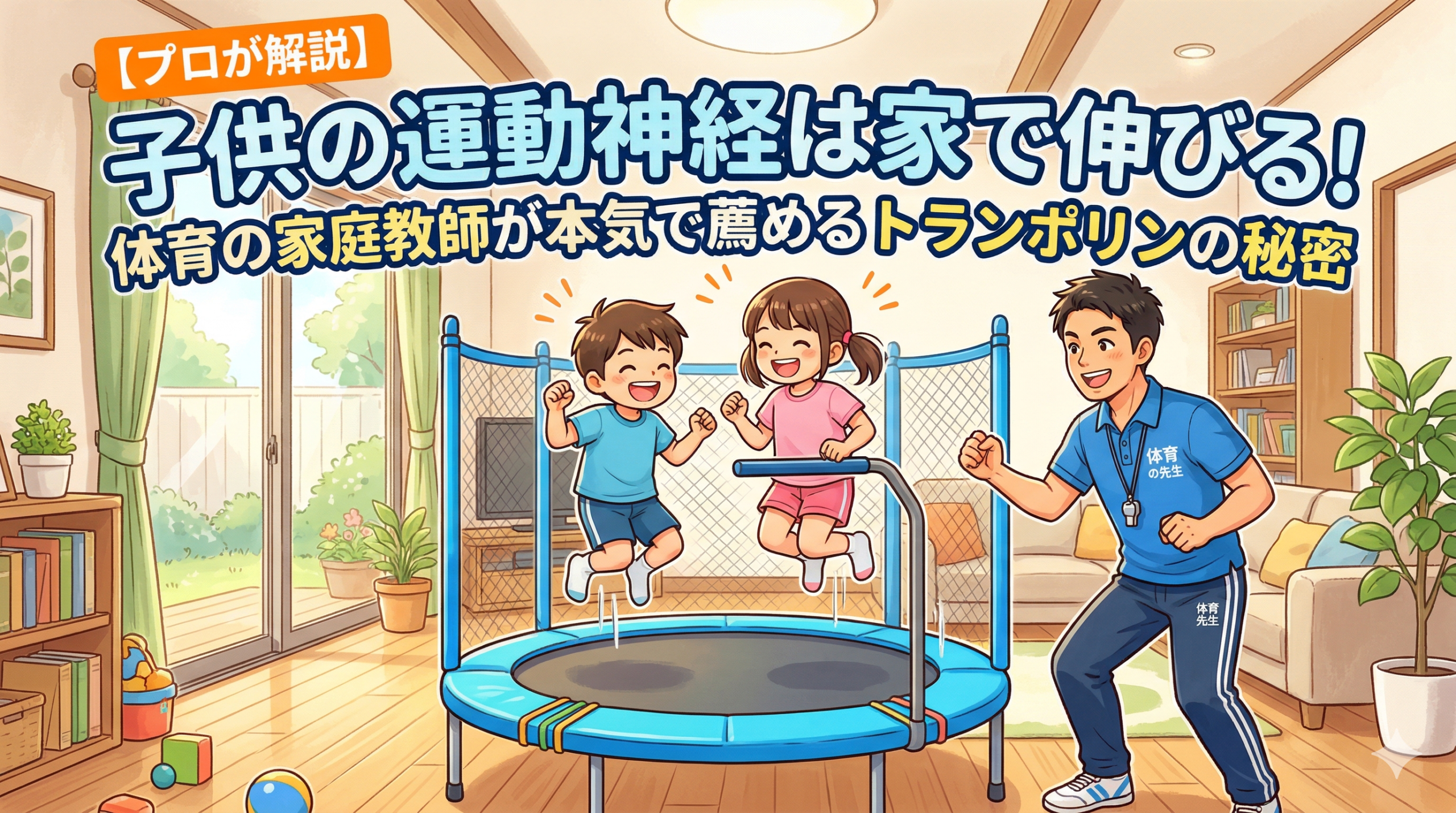 幼児や小学生の運動能力向上にトランポリン